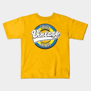 Kalmar sweden vintage style logo Kids T-Shirt